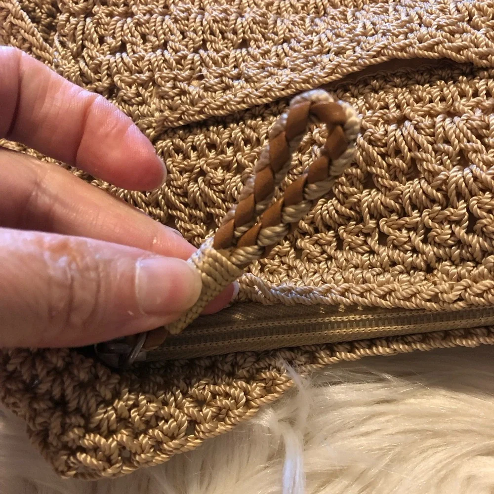 The Sak cream beige crochet crossbody handbag - Picture 8 of 14